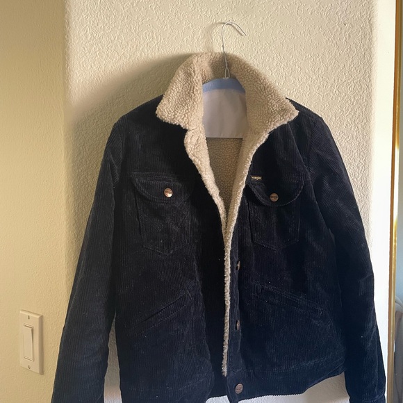 Wrangler Black Corduroy Sherpa Jacket (Size XS) - Picture 2 of 5